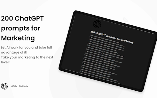 200 ChatGPT 4.0 prompts for Marketing