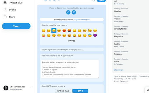 ChatGPT for Twitter