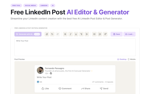 LinkedIn AI Post Editor