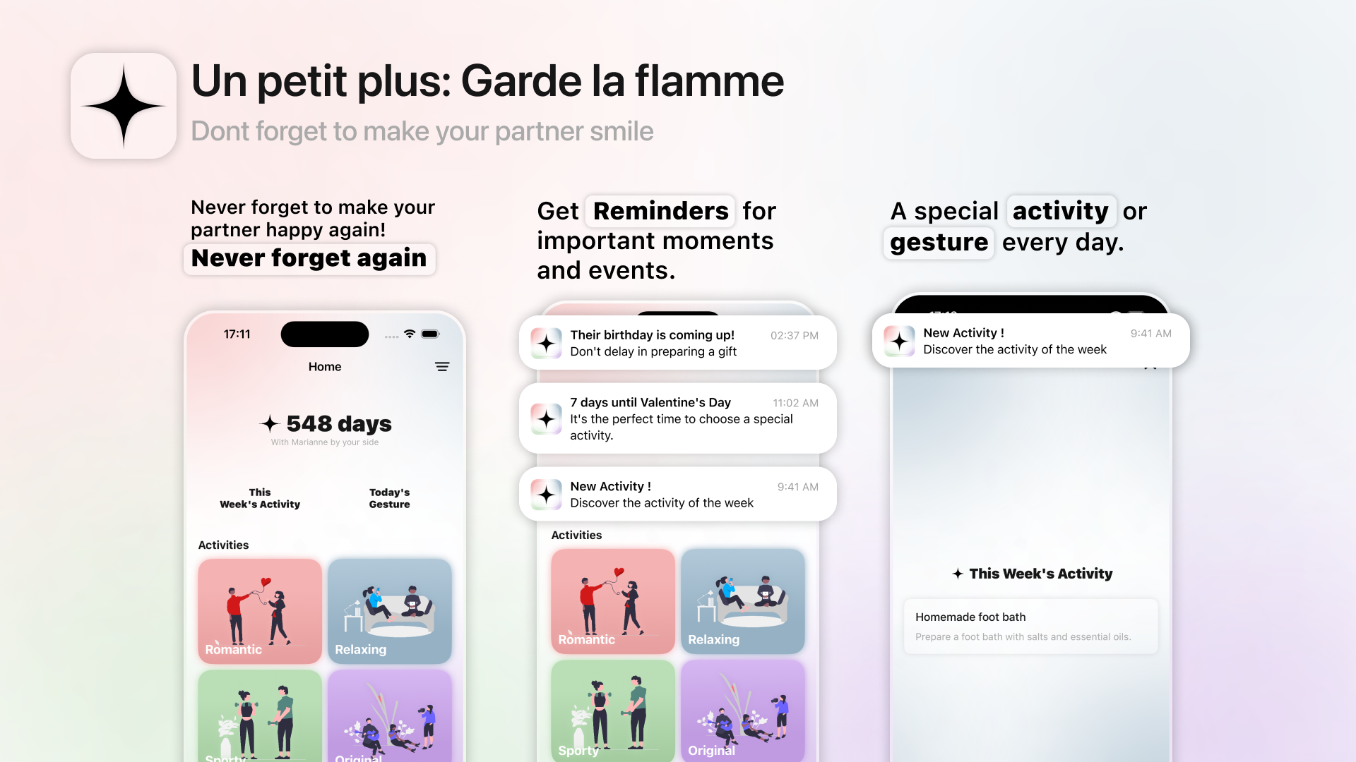 Un Petit Plus: Garde la flamme