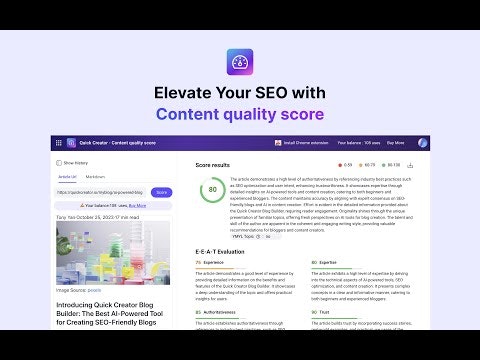 Content Score by Quick Creator