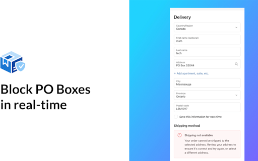 Ultimate PO Box Blocker for Shopify