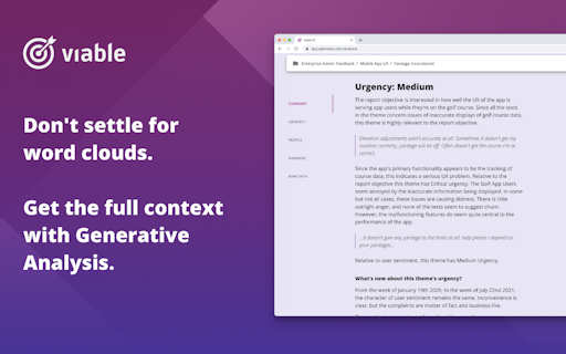 Viable 2.0 - Generative Analysis