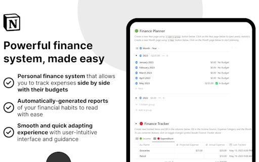Notion Personal Finance Assistant