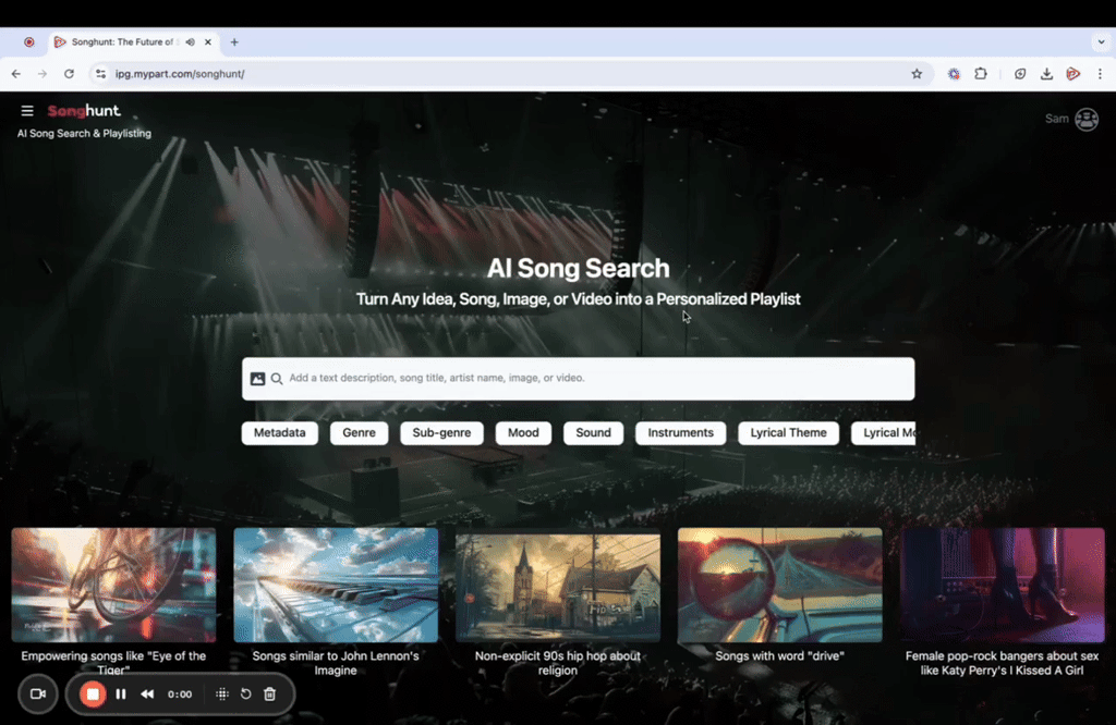 Songhunt | Visual Song Search
