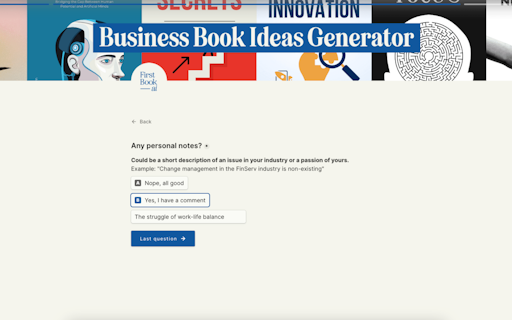 First Book ai - Book Ideas Generator