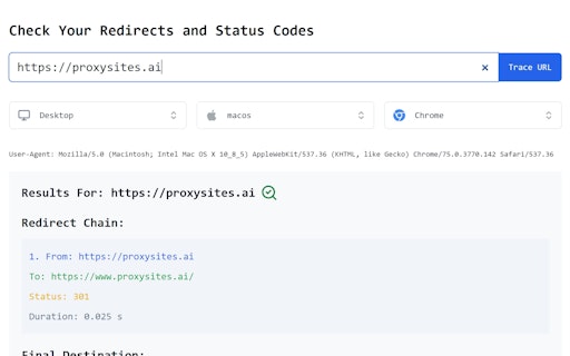 Redirect Checker