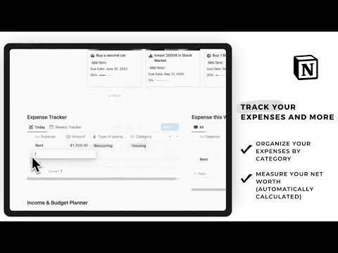Notion Finance and Budget Planner