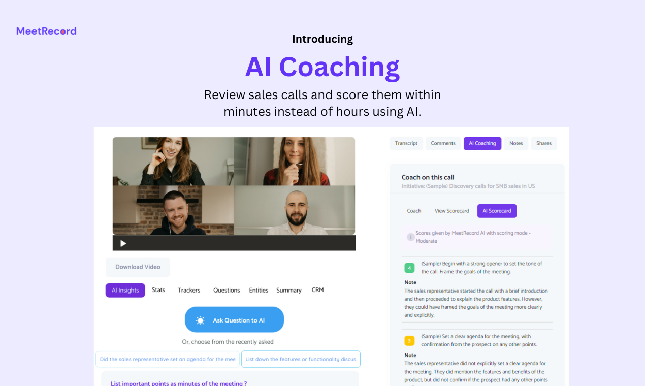 End-to-End AI Coaching by MeetRecord