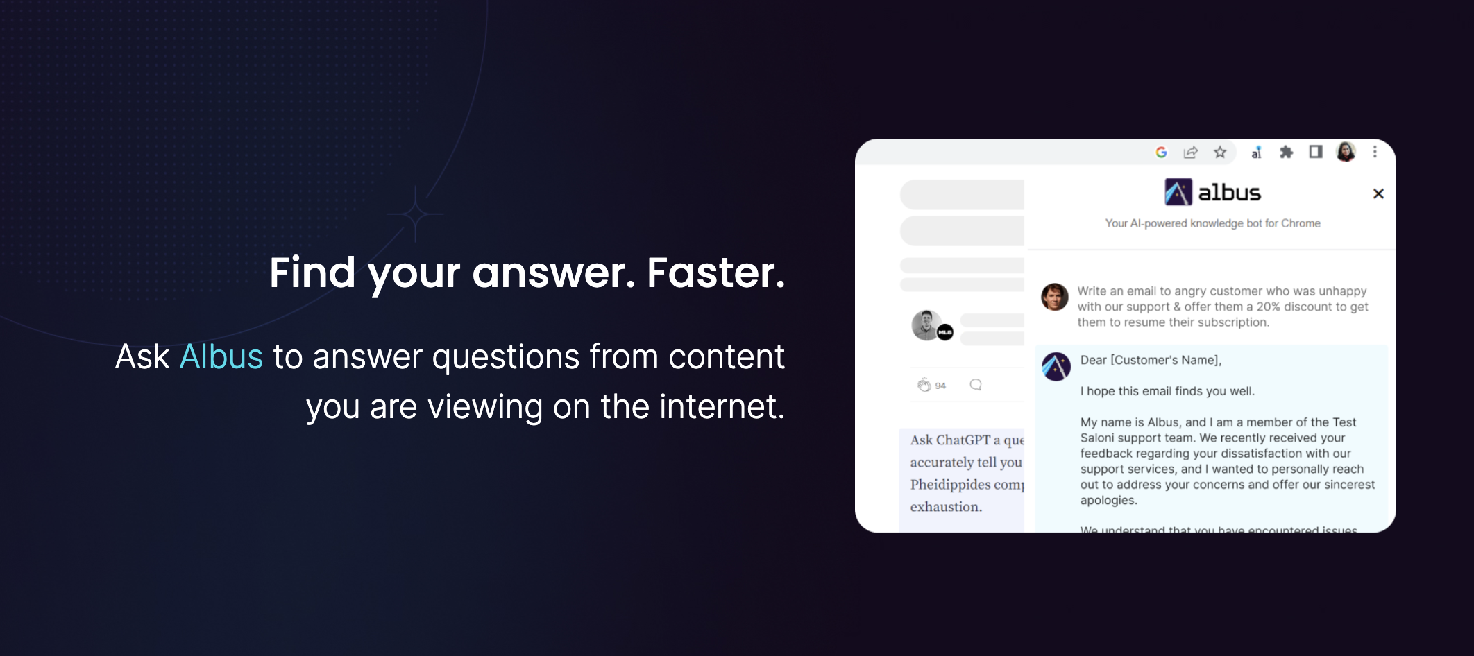 Albus AI for Chromeᵀᴹ