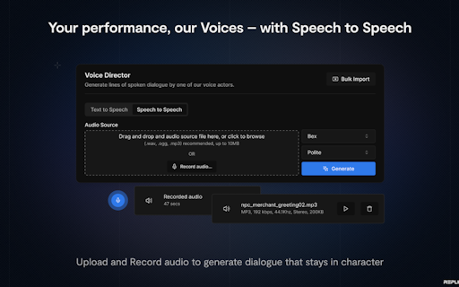 Voice Director by Replica Studios