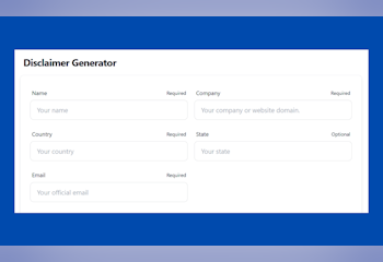 Disclaimer Generator