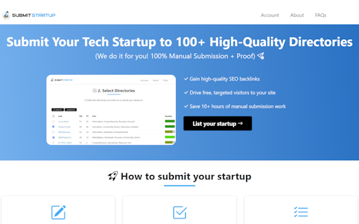 Submit Startup