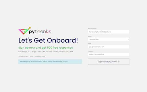 pythanks MAGIC and READYMADE solutions