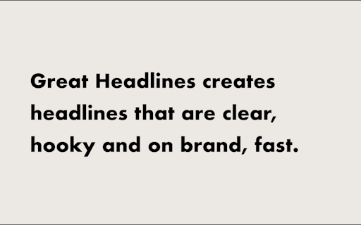 Great Headlines