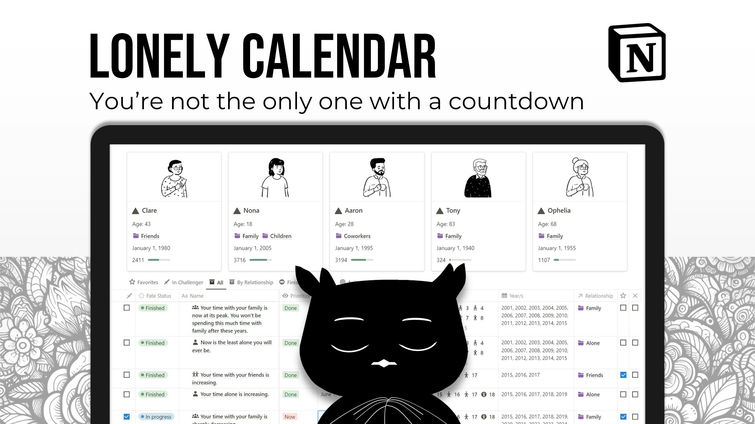 Notion Lonely Calendar