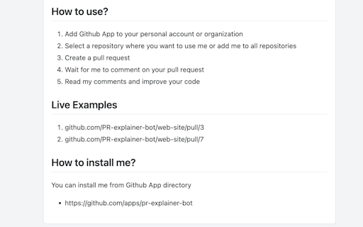 PR Explainer Bot