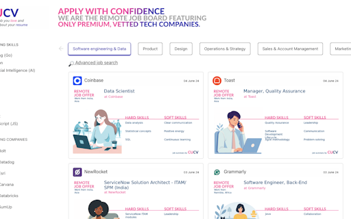 CUCV Curated Remote Jobs in Tech