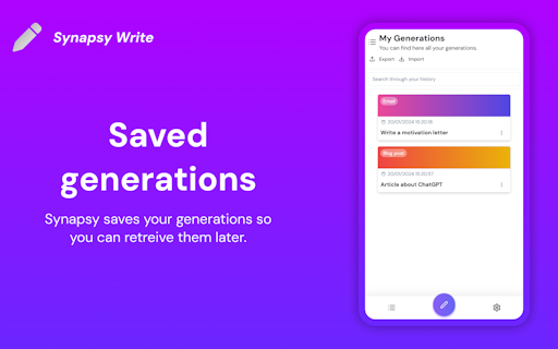 Synapsy Write