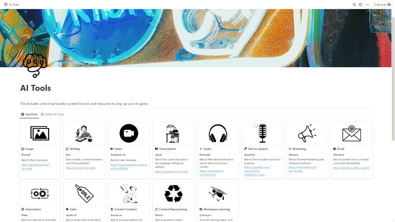 800+ AI and No Code Tools