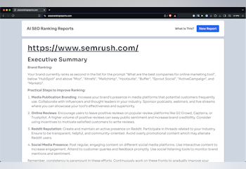 AI SEO Ranking Reports