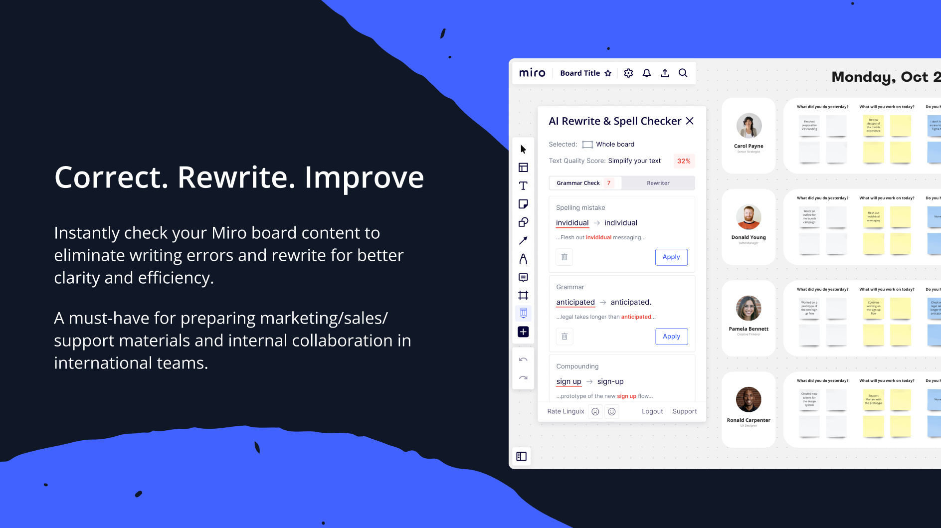 AI Rewrite & Spell Checker for Miro