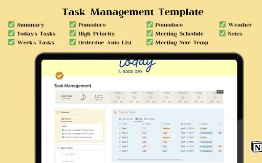 Notion Template | Task Management