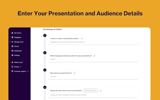 Sendsteps.ai: First AI Presentation Tool