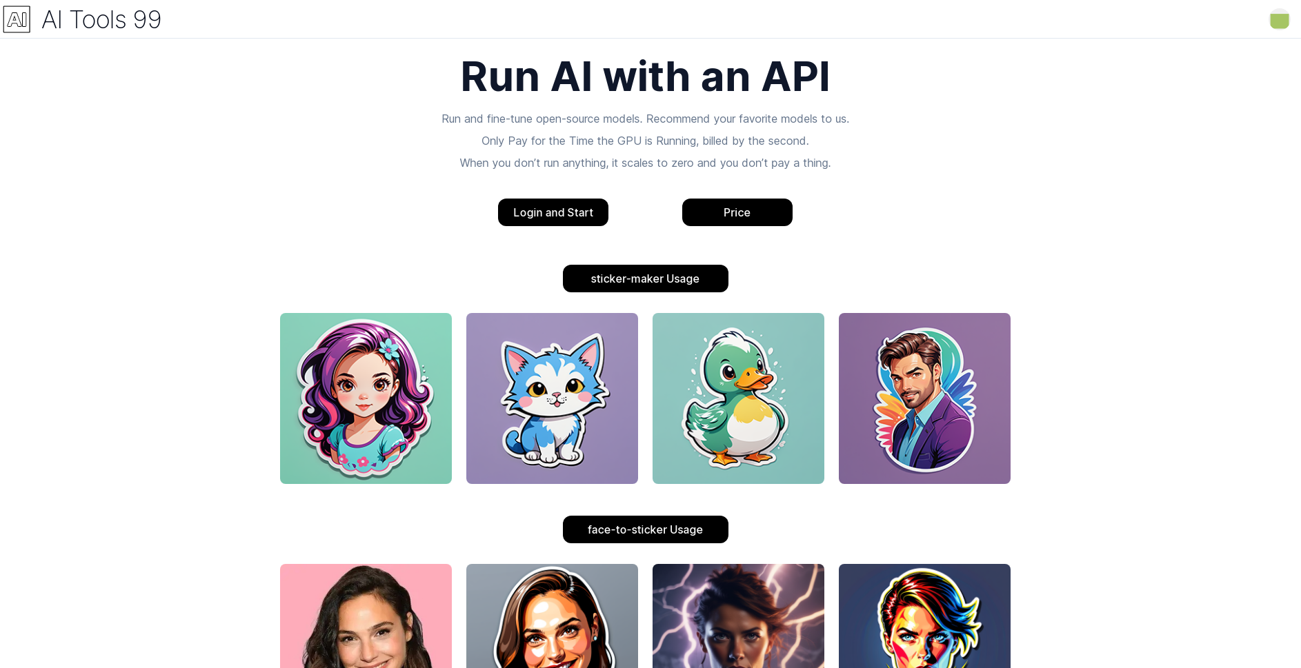AI Tools 99 - Run AI with an API