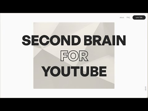 Second Brain for Youtube