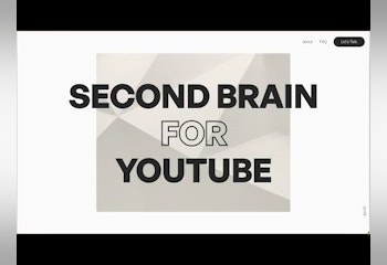 Second Brain for Youtube