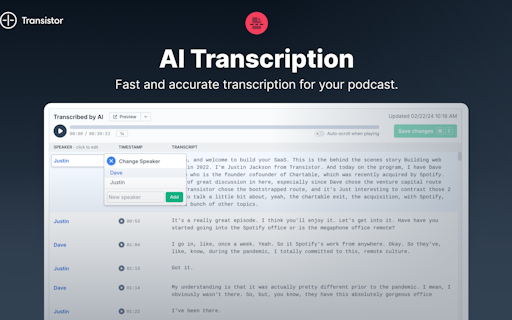 AI Podcast Transcription