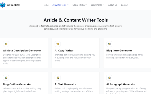 AIFreeBox: Free AI Tools