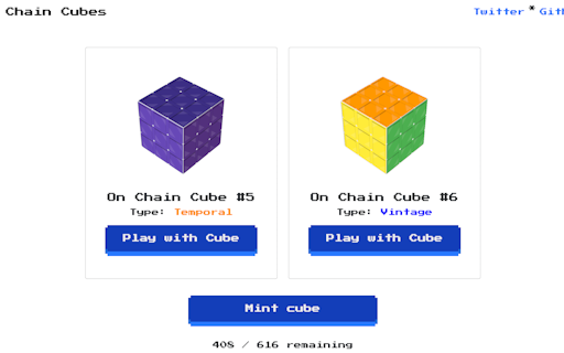 On Chain Cubes