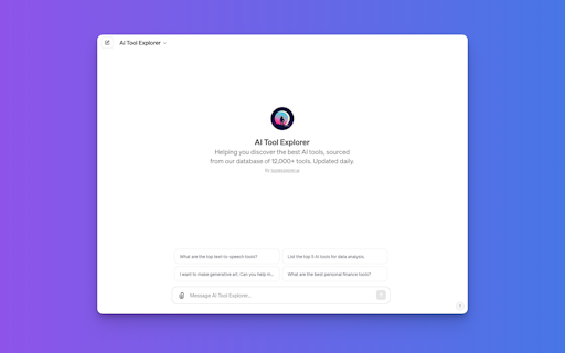 Tool Explorer