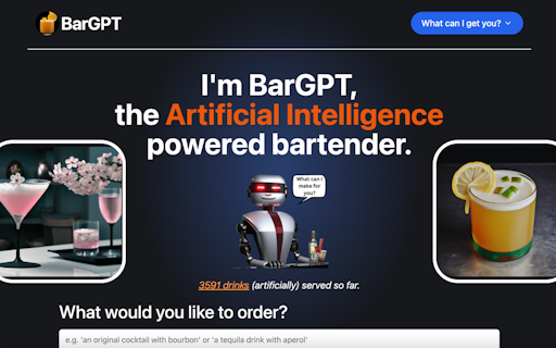 BarGPT AI-Powered Bartender