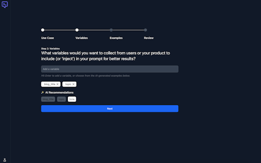 AI-assisted prompt builder
