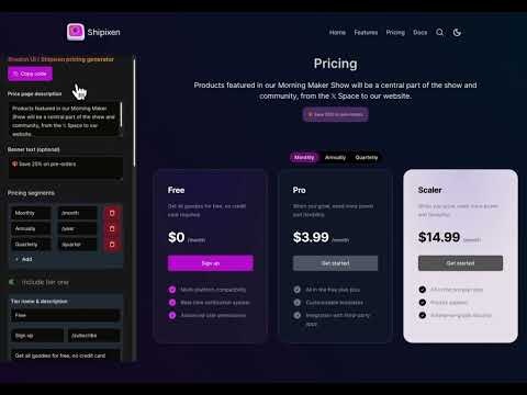 Pricing Page Generator