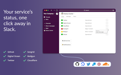 Status Center for Slack