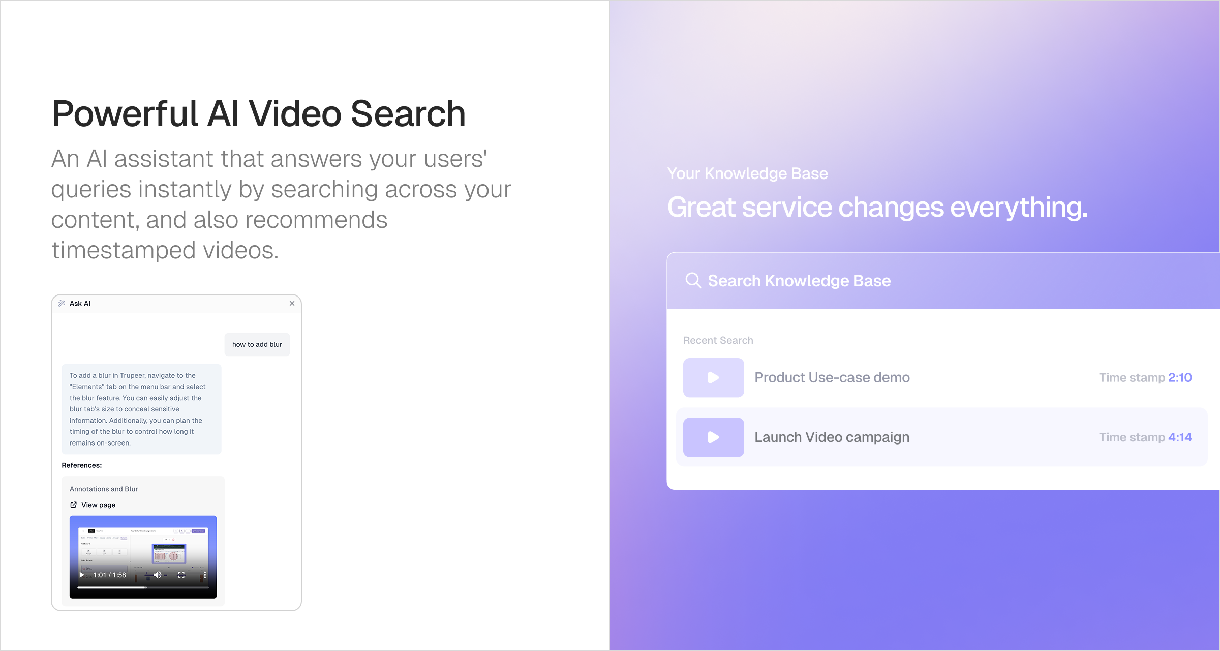Trupeer: Knowledge Base with AI Search