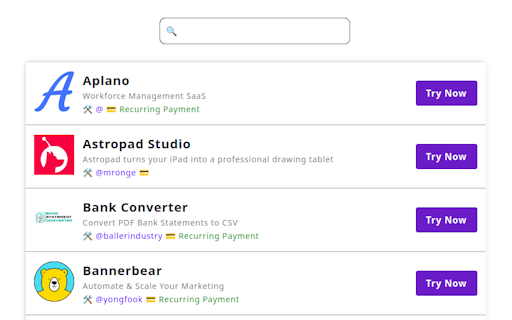 Indie Startup List 2.0
