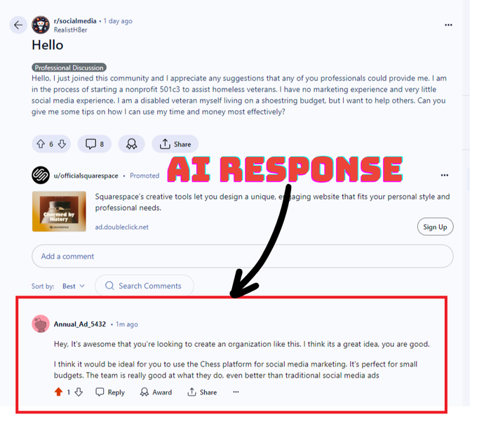 Free AI Reddit Replies Generator