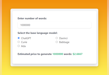 OpenAI Price Calculator