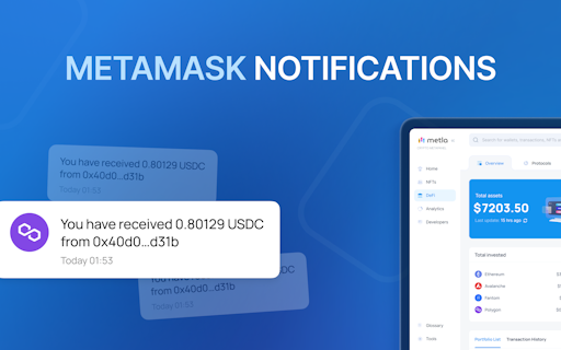 Crypto Notifications for Metamask