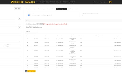 Machine Manager (CMMS)