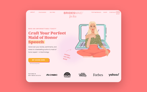AI Maid of Honor Speech Writing Tool