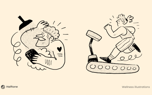 Halftone illustrations