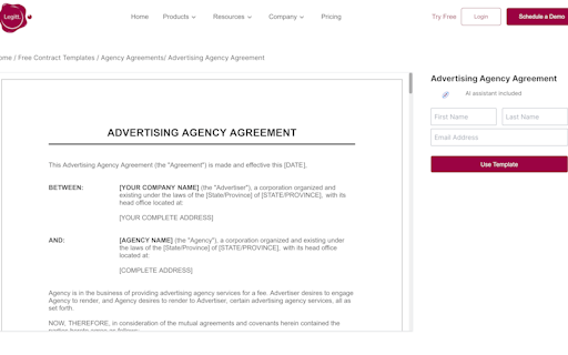Legitt AI Free Contract Templates