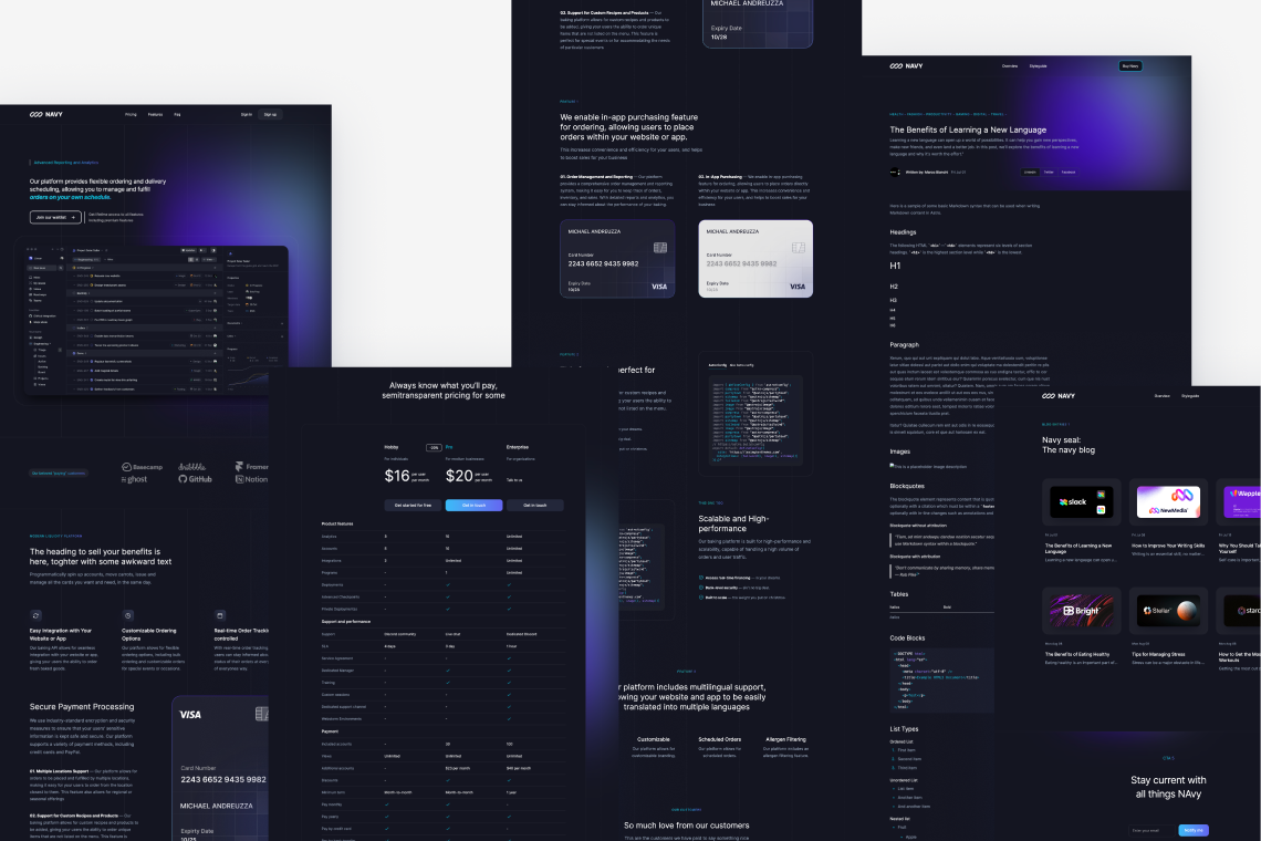 Navy UI KIt