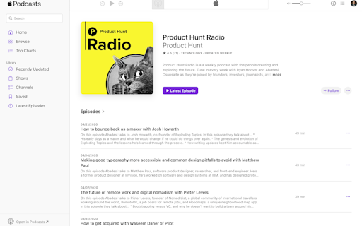 Apple Podcasts for Web